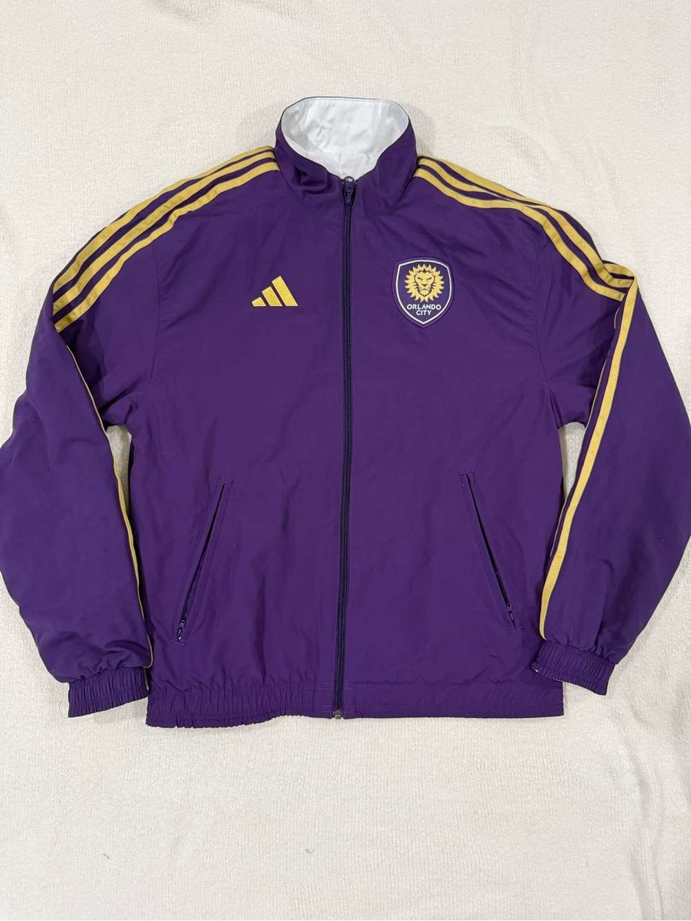 Adidas Orlando City SC 2025 Reversible Anthem Jacket Size Small